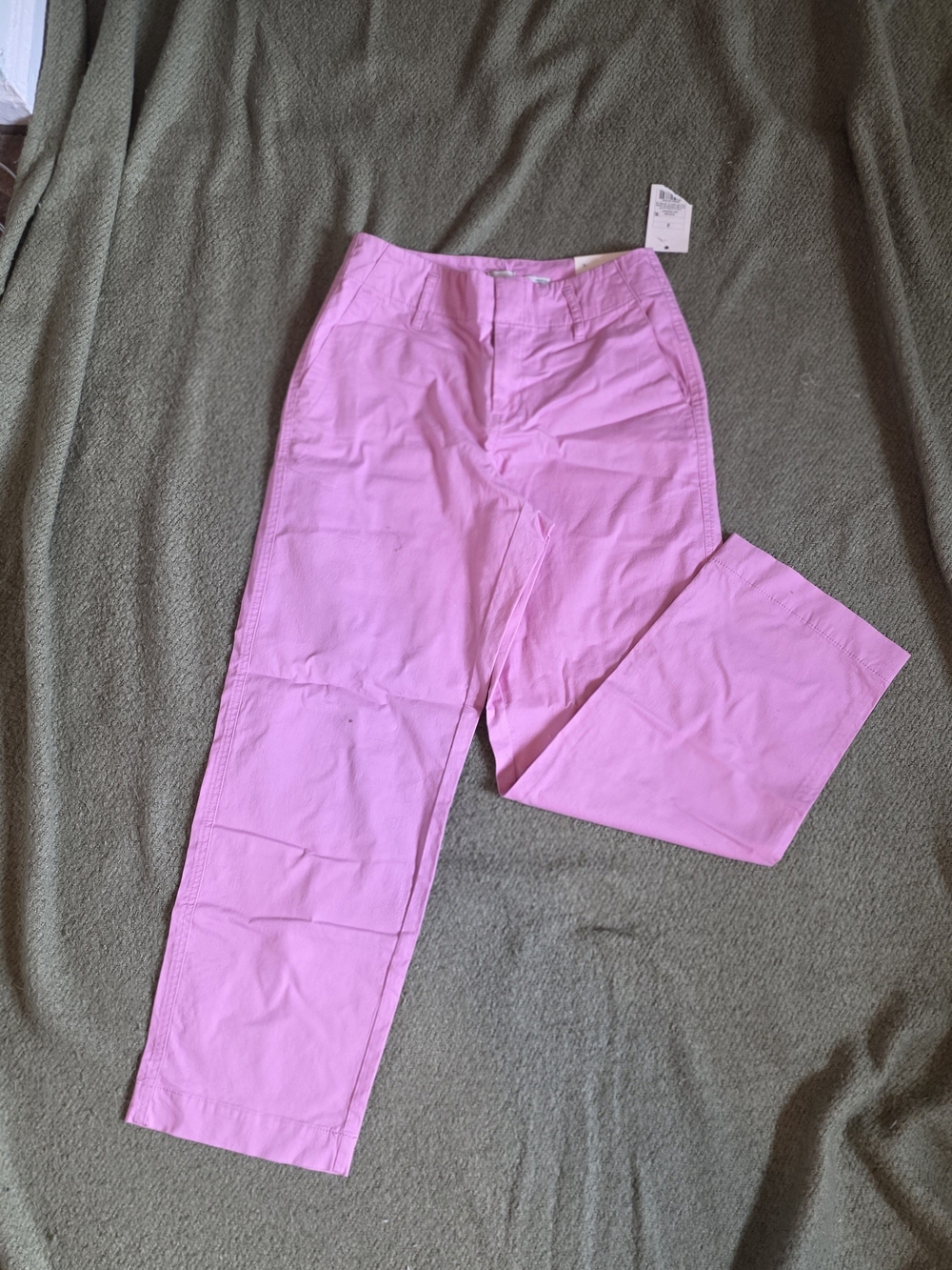 Classic High-Rise Straight Leg Women's Pants - Pink